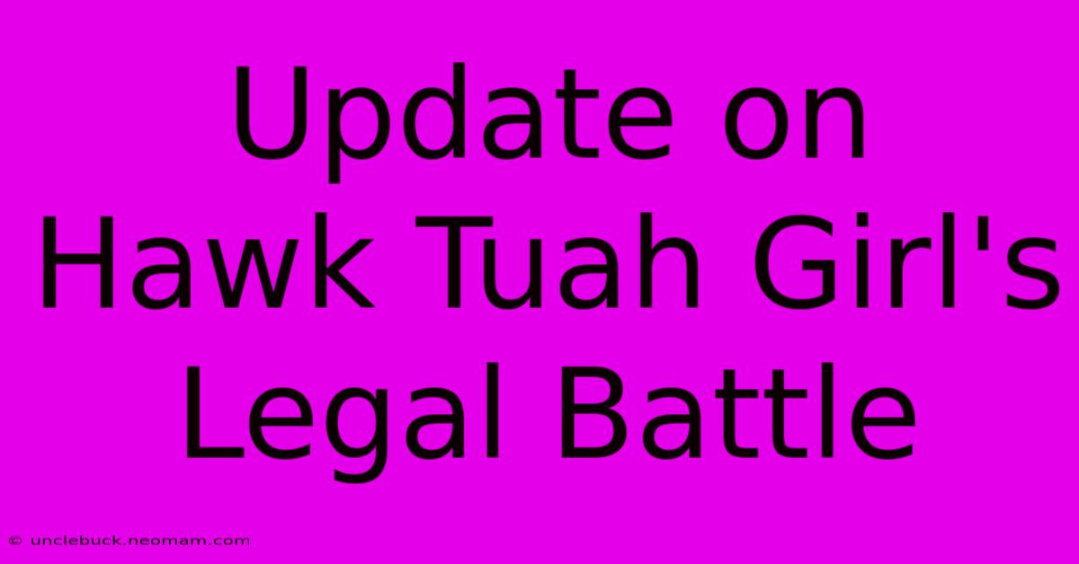 Update On Hawk Tuah Girl's Legal Battle