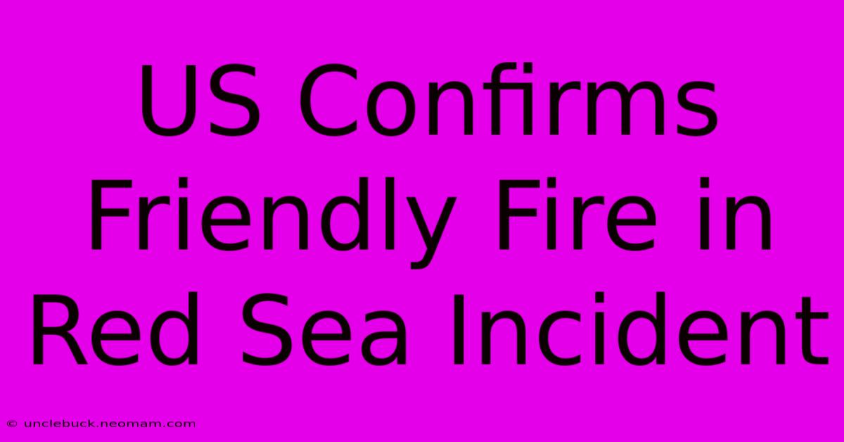 US Confirms Friendly Fire In Red Sea Incident