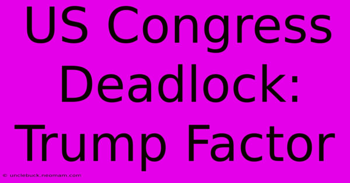 US Congress Deadlock: Trump Factor