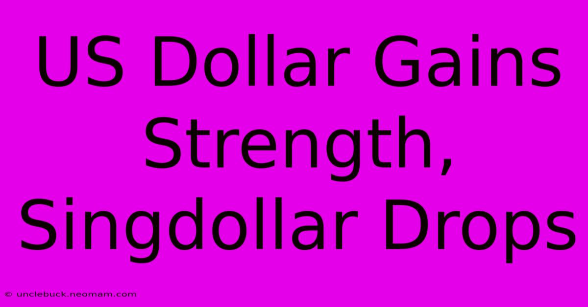 US Dollar Gains Strength, Singdollar Drops