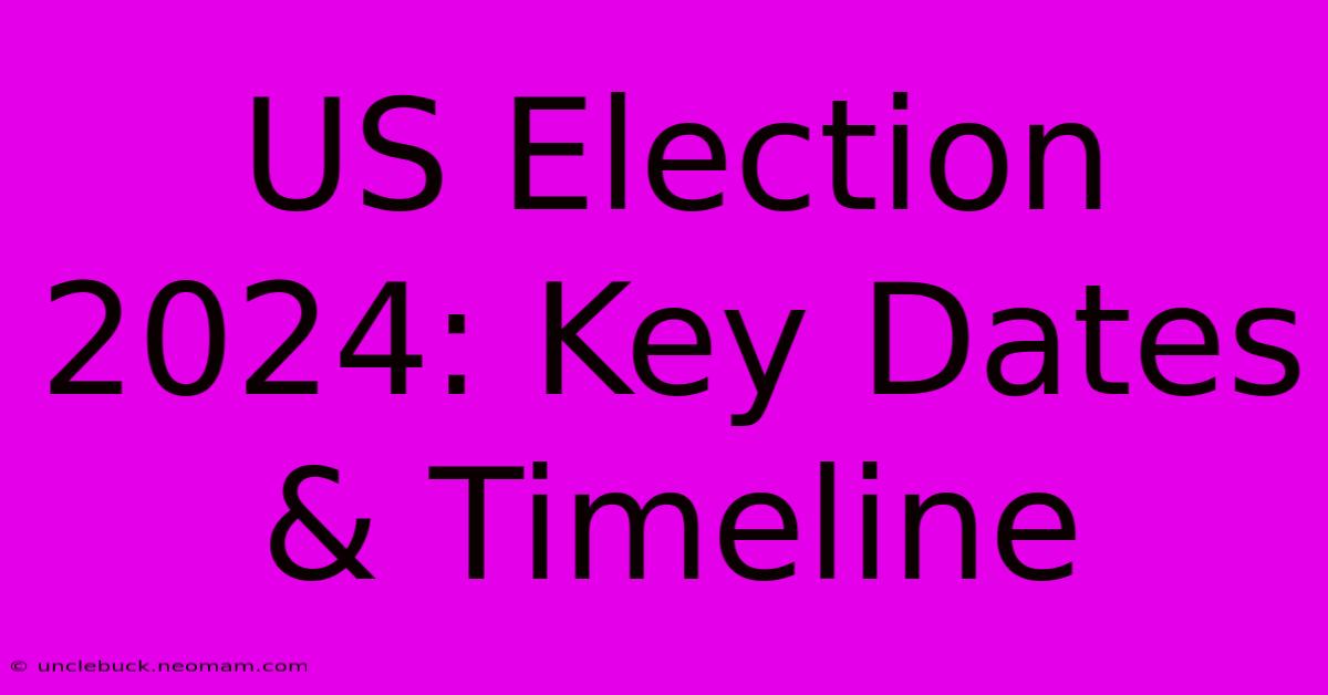 US Election 2024: Key Dates & Timeline