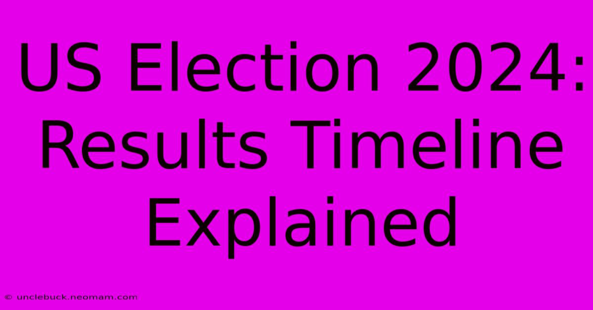 US Election 2024: Results Timeline Explained 