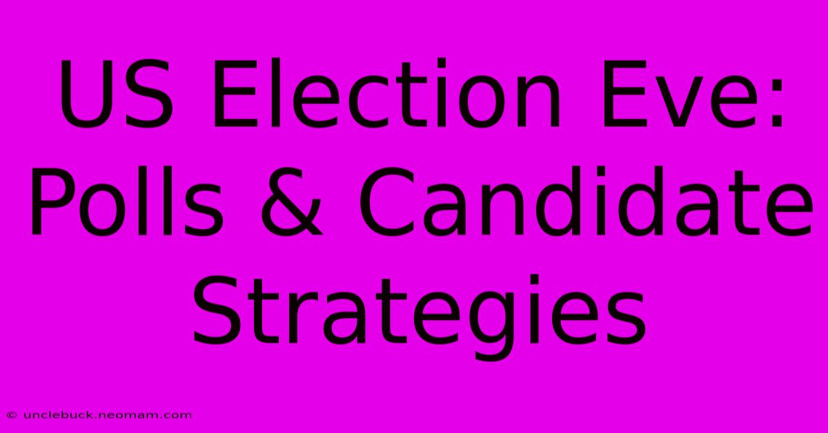 US Election Eve: Polls & Candidate Strategies 