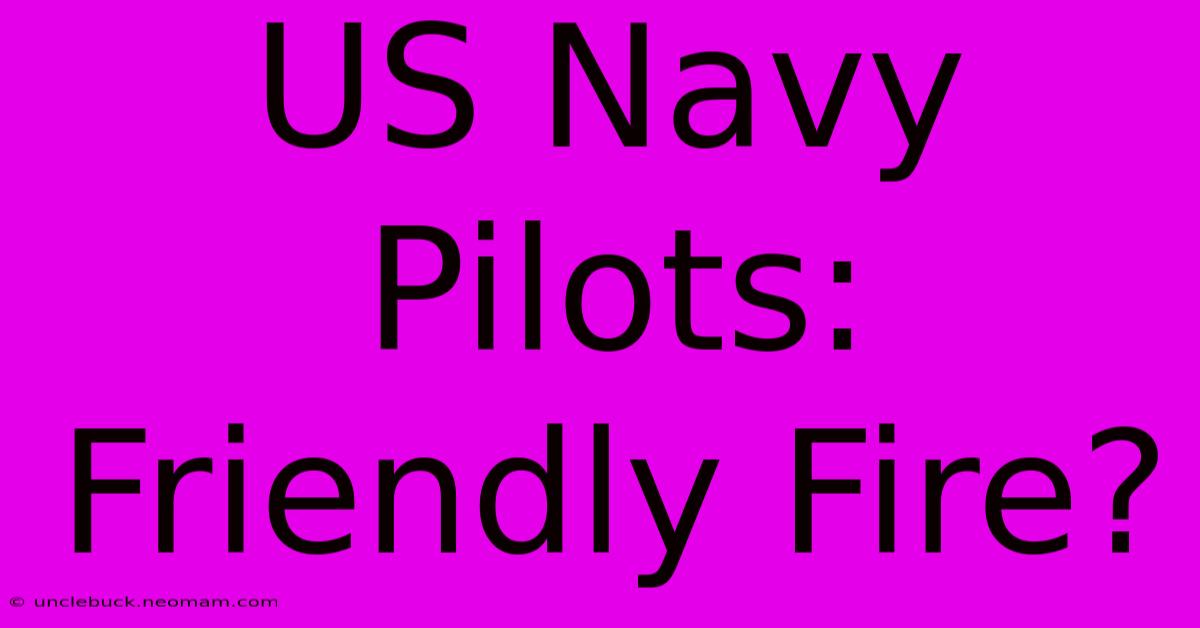 US Navy Pilots: Friendly Fire?