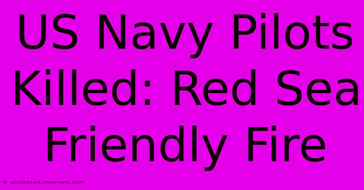 US Navy Pilots Killed: Red Sea Friendly Fire