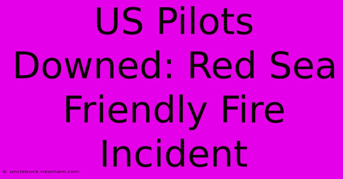 US Pilots Downed: Red Sea Friendly Fire Incident