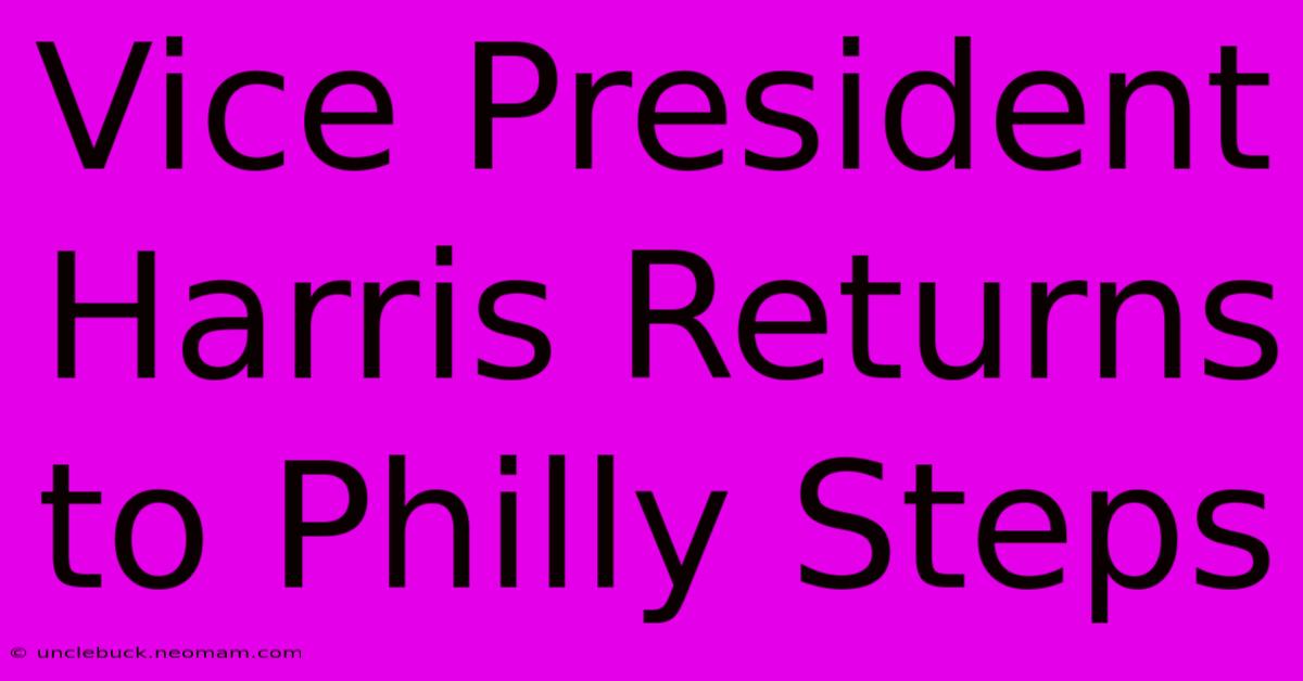 Vice President Harris Returns To Philly Steps