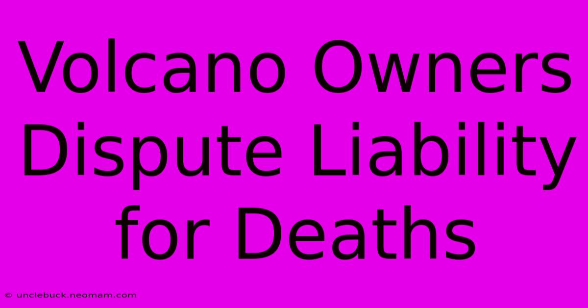 Volcano Owners Dispute Liability For Deaths