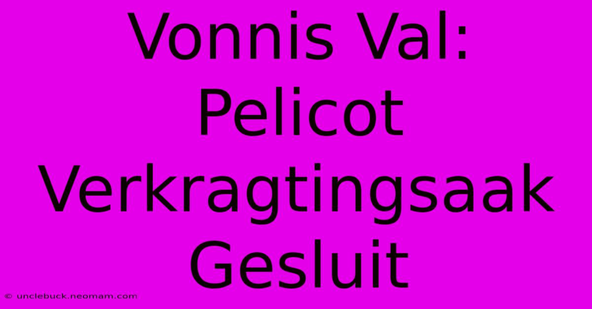 Vonnis Val: Pelicot Verkragtingsaak Gesluit