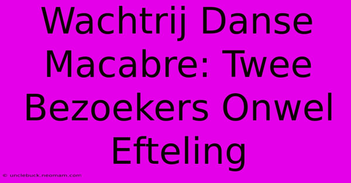 Wachtrij Danse Macabre: Twee Bezoekers Onwel Efteling 