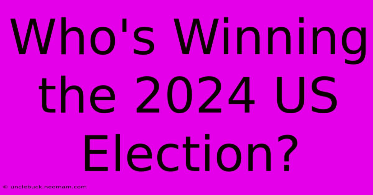 Who's Winning The 2024 US Election? 