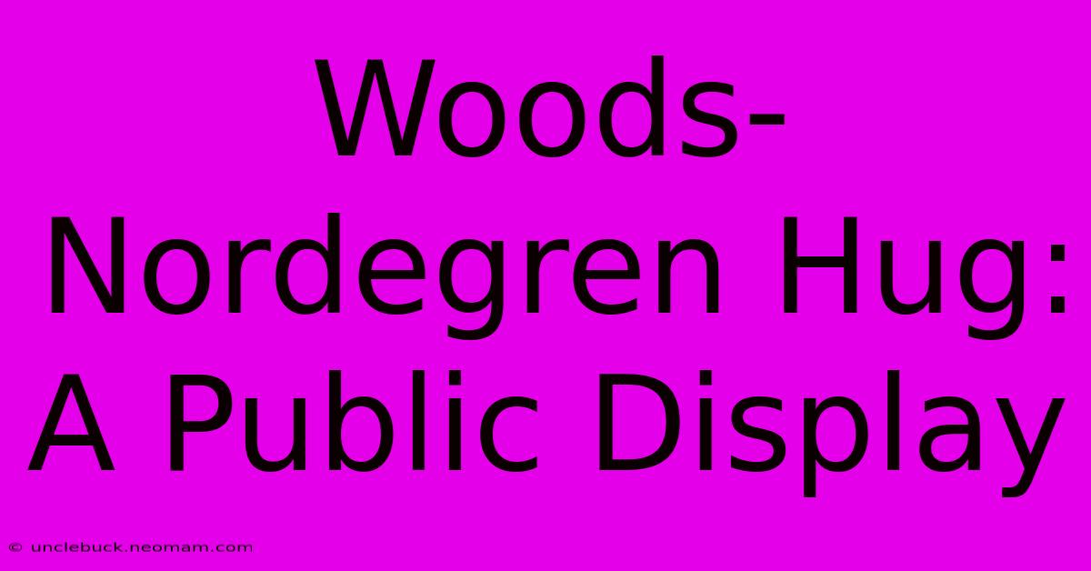 Woods-Nordegren Hug: A Public Display