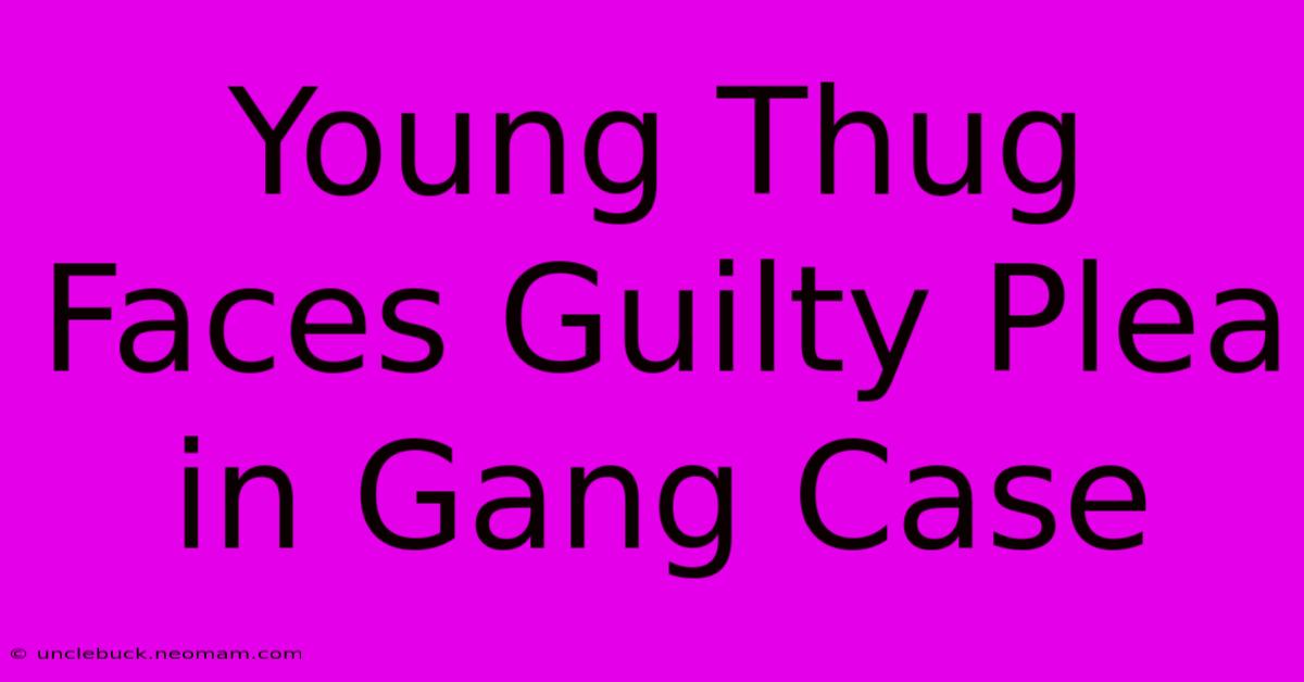 Young Thug Faces Guilty Plea In Gang Case