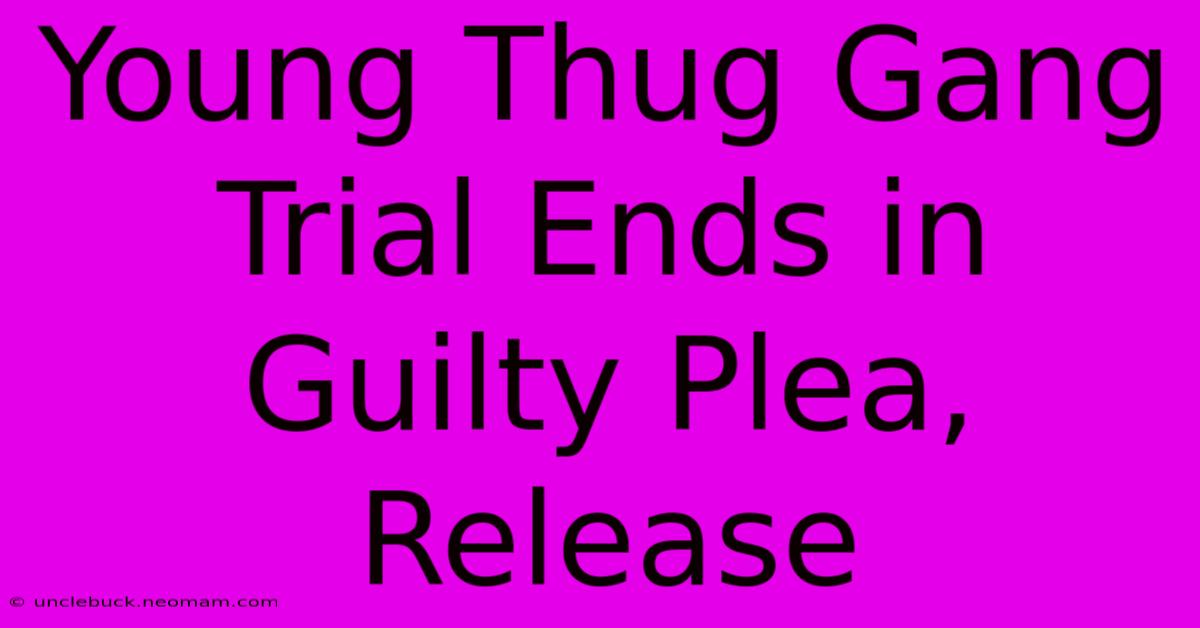 Young Thug Gang Trial Ends In Guilty Plea, Release