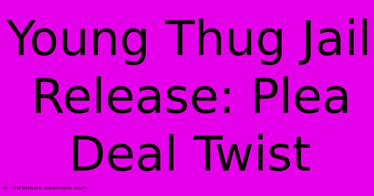 Young Thug Jail Release: Plea Deal Twist 