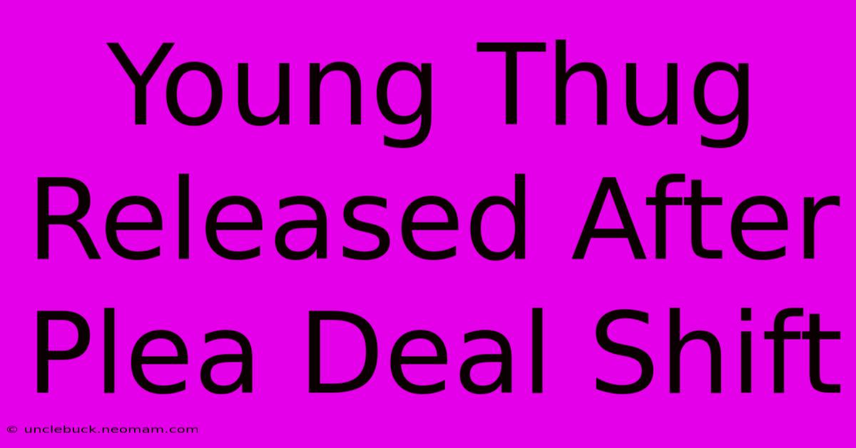 Young Thug Released After Plea Deal Shift