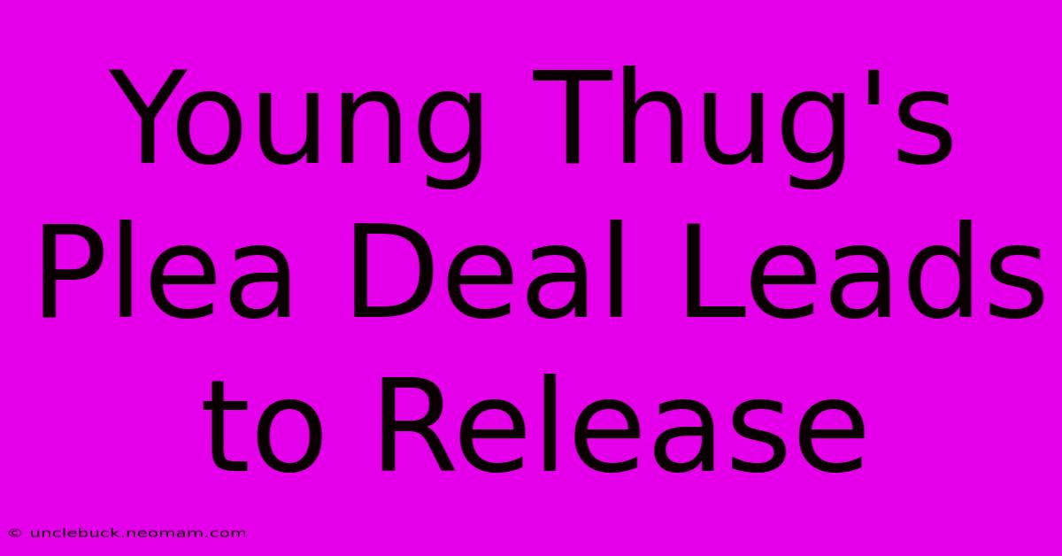 Young Thug's Plea Deal Leads To Release