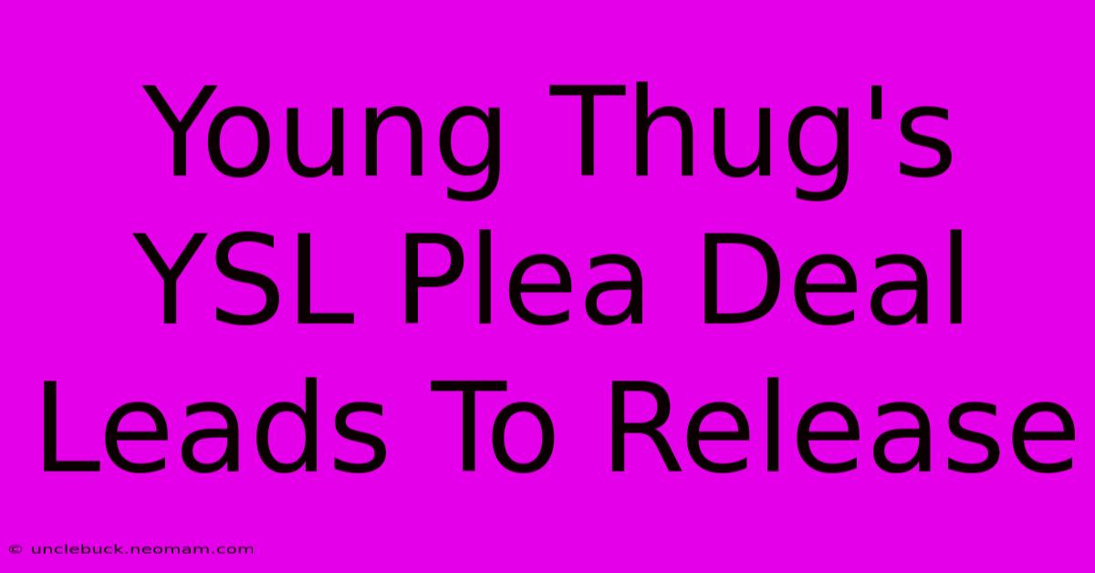 Young Thug's YSL Plea Deal Leads To Release