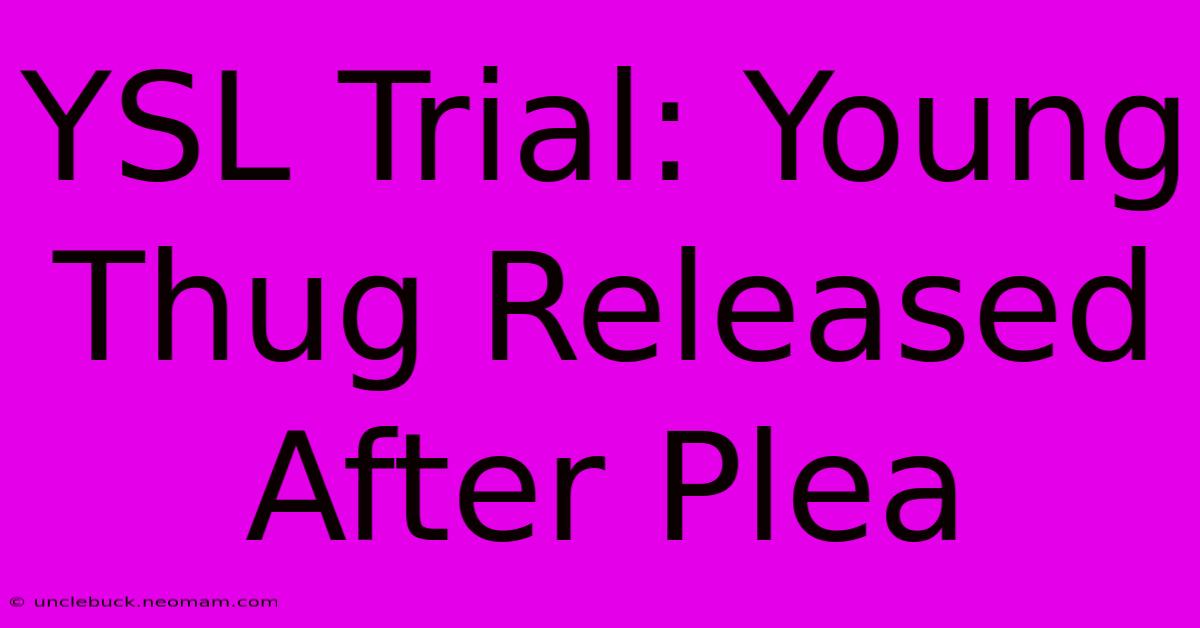 YSL Trial: Young Thug Released After Plea 