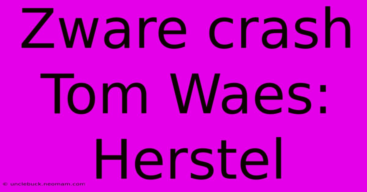 Zware Crash Tom Waes: Herstel